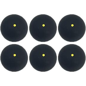 Squash Balls Single Yellow Dot for Training Only-Tube of 3, Black, WZ2486