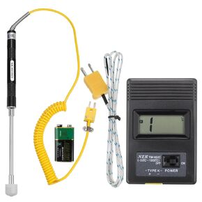 MECCANIXITY Digital Thermocouple Thermometer K Type Temperature Meter (-50 to 1300 °C), with Surface Thermocouple Probe 81532B