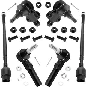 6pc Front Inner Outer Tie Rod Ends + Lower Ball Joints Fit For Buick Allure Century Lacrosse For Chevrolet Impala Monte Carlo For Oldsmobile Intrigue For Pontiac Grand Prix K5331 ES3459 EV195