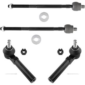 4Pcs Suspension Kit Front Outer Inner Tie Rods End Links Left Driver & Right Passenger Fit For Subaru Impreza 1993-1996 AWD, For Subaru Legacy 1993-1997 Wagon Coupe Replace# ES3712 EV257