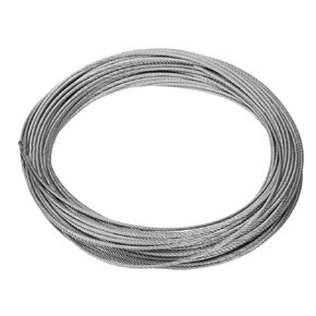 uxcell 3/16" (5mm) 50ft (16m) 304 Stainless Steel Cable Wire Rope 7 x 19 Strands Core Aircraft Wire for Construction Outdoors Marine Rigging Decking Railings