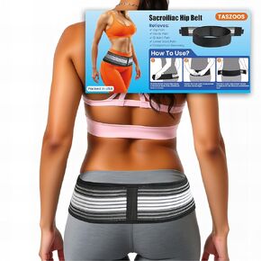 SI Belt Hip Brace for Men and Women, Sciatica Pain Relief Devices, Sacroiliac SI Joint Hip Belt Adjustable Brace for Lower Back, Hip, Pelvic, and Sciatica Pain Relief – Pregnancy Support Belt – L Size