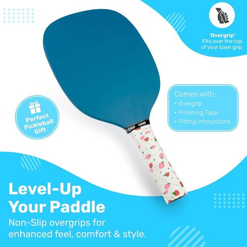 Get A Grip Pickleball Paddle Grip Tape - Anti-Slip/Moisture Wicking Pickleball Overgrips - Precut Pickleball Paddle Wrap Grip Tape in Saudi Arabia