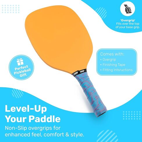 احصل على شريط قبضة كرة Pickleball - مقابض كرة Pickleball الزائدة المضادة للانزلاق/الماصة للرطوبة - شريط قبضة لف مجداف كرة Pickleball مسبقًا in Kuwait