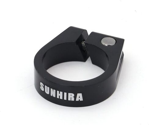 Black Bike Seat Post Clamps Tube Clip Quick Release Aluminium Alloy For Bicycle Saddle Post Parts 31.8mm 34.9mm 40.8mm (Black 31.8mm) in Saudi Arabia