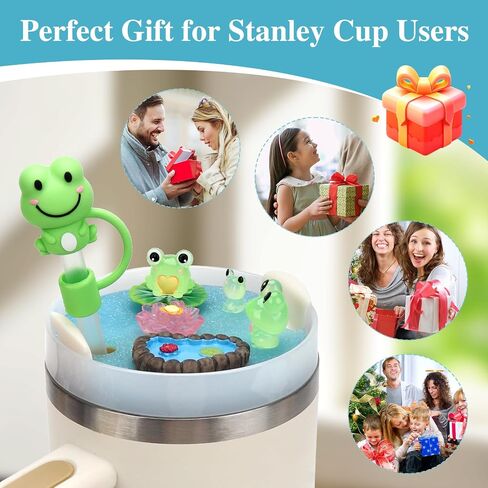Stanley Cup Lid Accessories for 40oz Stanley Cups H2.0, Stanley Cup Topper Decoration Charms with Silicone Straw Cover, Cute Stanley Tumbler Accessories 40oz in Saudi Arabia