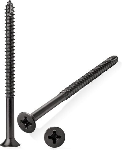 Cauldham Satin Nickel Wood Screws #9 x 3 Inch for Door Hinges - 25 Pack in Saudi Arabia