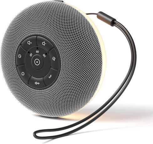 آلة صوت محمولة للنوم للبالغين تعمل بالبطارية مع مكبر صوت بلوتوث وإضاءة ليلية 39 صوتًا مهدئًا و15 مستوى صوت و3 وظائف ذاكرة مؤقت لمكتب غرفة النوم in Kuwait