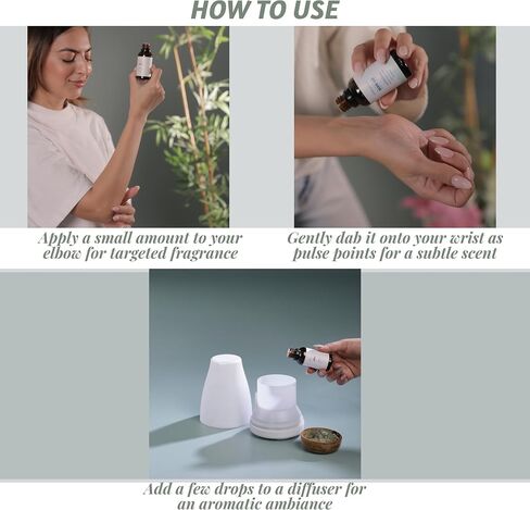 Folkulture Energize Essential Oil Blends, 100% Pure & Natural 1Fl. Oz. Mandarin & Ginger Premium Grade Blend with Citrine Crystals, Essential Oil Aromatherapy for Home Diffuser in Saudi Arabia