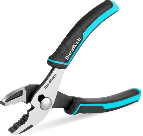 DURATECH 6 Inch Slip Joint Pliers, Small Pliers with Comfortable TPR Handle, Pliers Tool Forged from High Carbon Steel, Swivel Rivet, Pliers for Tightening, Loosening and Gripping Nuts and Bolts in Saudi Arabia