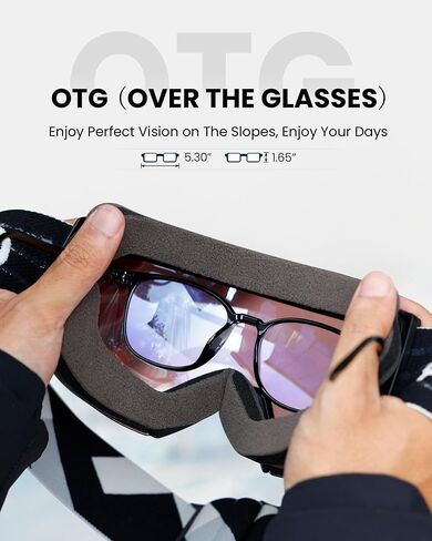 عدسة OutdoorMaster Ultra Ski Goggles من ZEISS، نظارات OTG على الجليد ذات رؤية واسعة مضادة للضباب، عدسة قابلة للتبديل، نظارات ثلجية in Saudi Arabia