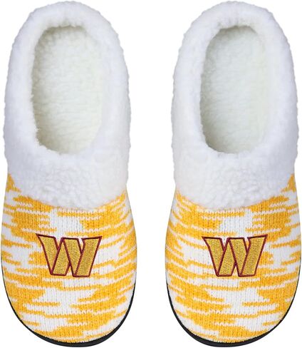 FOCO Women's NFL Sherpa Lined Colorblend Cup Sole Slippers in Saudi Arabia