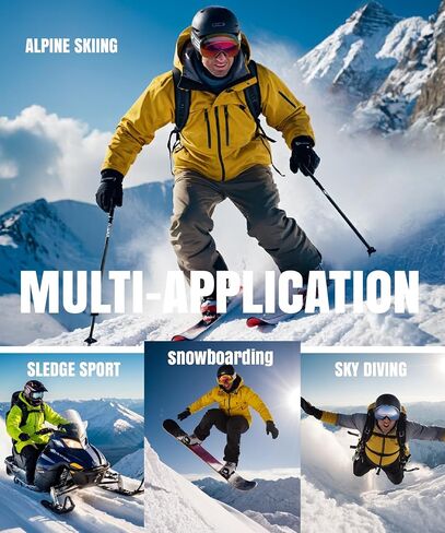 Ski Goggles 100% UV Protection Frameless Snowboard Goggles for Men,Women,Adults in Kuwait