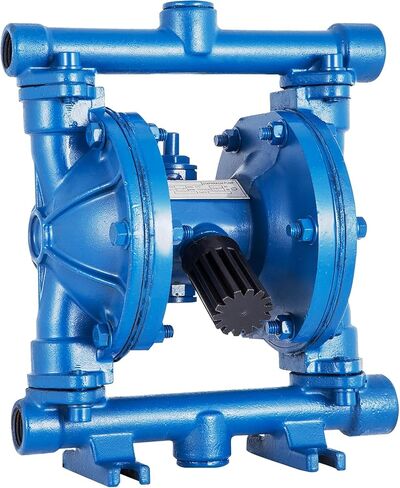 VEVOR Air-Operated Double Diaphragm Pump, 1/2 in Inlet & Outlet, Cast Iron Body, 3 GPM & Max 90 PSI, Nitrile Diaphragm Pneumatic Transfer Pump for Petroleum, Diesel, Oil & Low Viscosity Fluids in Saudi Arabia