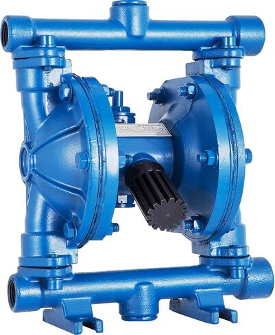 VEVOR Air-Operated Double Diaphragm Pump, 1/2 in Inlet & Outlet, Cast Iron Body, 3 GPM & Max 90 PSI, Nitrile Diaphragm Pneumatic Transfer Pump for Petroleum, Diesel, Oil & Low Viscosity Fluids in Saudi Arabia
