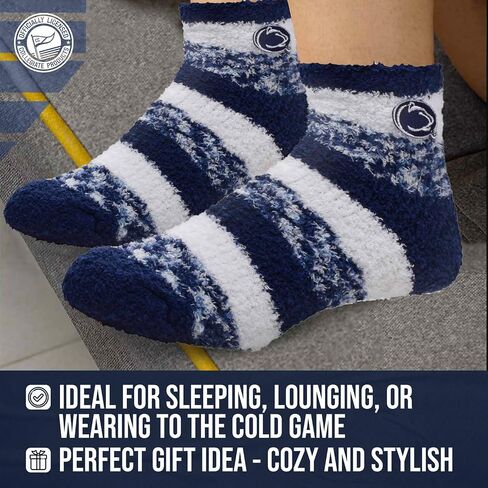 For Bare Feet NCAA Unisex Cozy Soft Sleep Socks, Ankle Length Lounge, One Size Fits Most, Ultimate Comfort in Saudi Arabia
