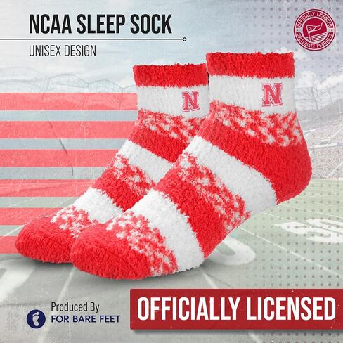 For Bare Feet NCAA Unisex Cozy Soft Sleep Socks, Ankle Length Lounge, One Size Fits Most, Ultimate Comfort in Saudi Arabia