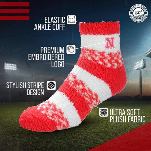 For Bare Feet NCAA Unisex Cozy Soft Sleep Socks, Ankle Length Lounge, One Size Fits Most, Ultimate Comfort in Saudi Arabia