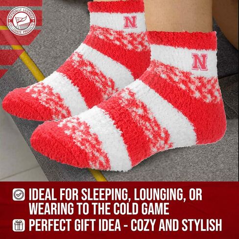 For Bare Feet NCAA Unisex Cozy Soft Sleep Socks, Ankle Length Lounge, One Size Fits Most, Ultimate Comfort in Saudi Arabia