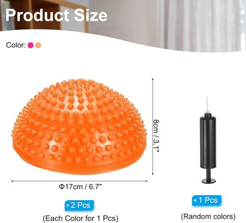 PATIKIL Half Spiky Domes Balance Pods Balance Trainer Dots with Hand Pump for Core Body in Saudi Arabia