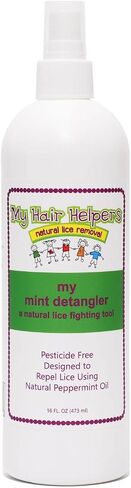 My Hair Helpers Mint Anti-Lice Hair Detangler for Kids - Conditioning Spray - Natural Lice Product - All Hair Types - Works for 1-2 Children, 8 Ounces in Saudi Arabia