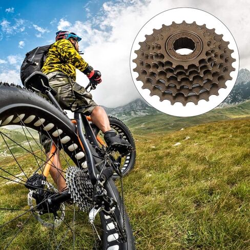 6 Speed Mountain Bike Cassette, Bicycle Freewheel 14T to 28T Premium Metal Bicycle Cassette Suitable for Mountain Bike, Road Bike, MTB, BMX in Kuwait