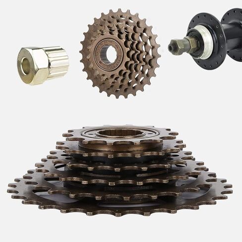 6 Speed Mountain Bike Cassette, Bicycle Freewheel 14T to 28T Premium Metal Bicycle Cassette Suitable for Mountain Bike, Road Bike, MTB, BMX in Kuwait
