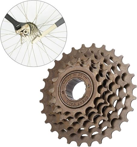 6 Speed Mountain Bike Cassette, Bicycle Freewheel 14T to 28T Premium Metal Bicycle Cassette Suitable for Mountain Bike, Road Bike, MTB, BMX in Kuwait