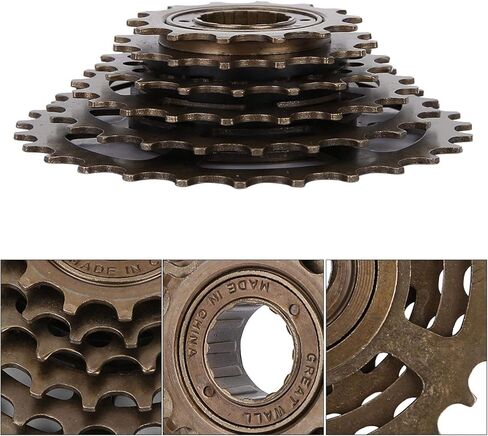6 Speed Mountain Bike Cassette, Bicycle Freewheel 14T to 28T Premium Metal Bicycle Cassette Suitable for Mountain Bike, Road Bike, MTB, BMX in Kuwait