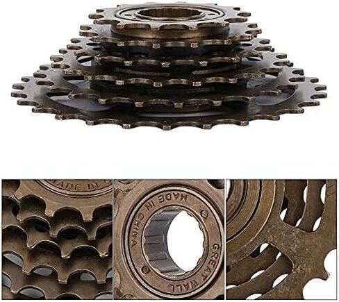 6 Speed Mountain Bike Cassette, Bicycle Freewheel 14T to 28T Premium Metal Bicycle Cassette Suitable for Mountain Bike, Road Bike, MTB, BMX in Kuwait