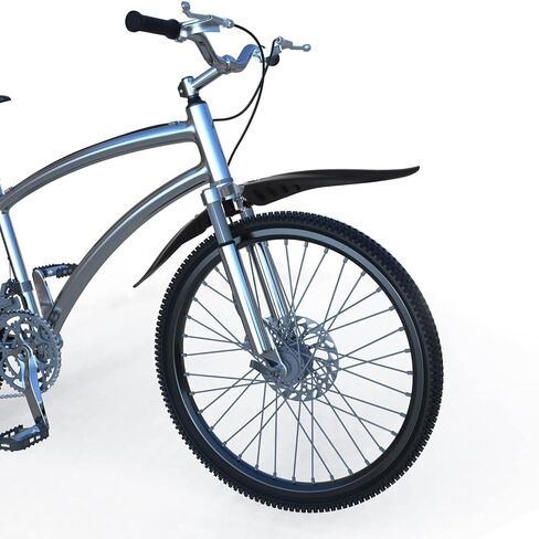 مجموعة واقيات الطين للدراجة مقاس 24/26/27.5 بوصة، 3 أجزاء - غطاء كامل عالمي سميك وموسع للدراجة مجموعة واقي الطين الأمامي والخلفي للدراجة الجبلية قابل للتعديل رفرف الطين لدراجة الطريق MTB in Kuwait