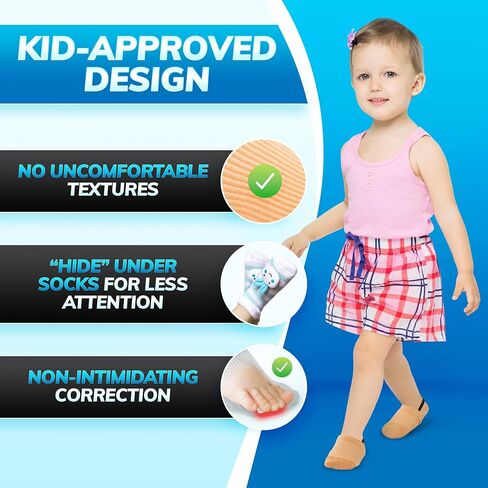BraceAbility Toe Walking Socks (Pair) - Pediatric Kids Foot Brace for Comfortable Tip Toe Walking Prevention and Correction for Children and Toddlers, Cerebral Palsy Equipment, ADHD Support (M - Beige) in Saudi Arabia