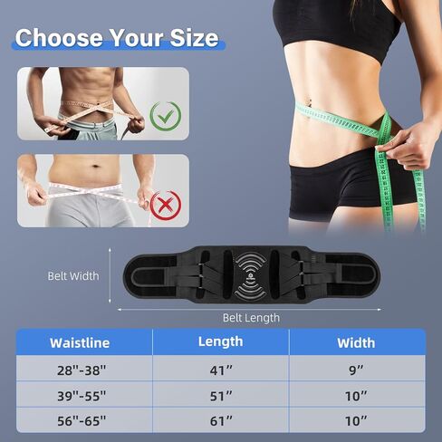 Back Brace for Men Women Lower Back Pain Relief with 7 Stays, Adjustable Back Support Belt for Herniated Disc, Sciatica, Scoliosis, Breathable Lumbar Support Brace with Hot &Cold Pad Therapy Pocket (L (Waist 56''-65'')) in Saudi Arabia