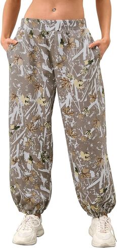 Women's Baggy Fleece Sweatpants Casual High Waisted Joggers Pants Fitted Sweat Pants with Pockets in Kuwait