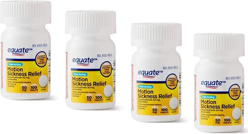 SUNCKY Equate Motion Sickness Dimenhydrinate 50 mg درامامين عام 100 قرص (4 عبوات) in Kuwait