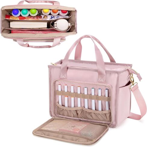 Bingo Tote Bag with Pockets for Bingo Game, Portable Bingo Dauber Bag for Bingo Accessories Supplies, Black(Only Empty Bag) in Kuwait