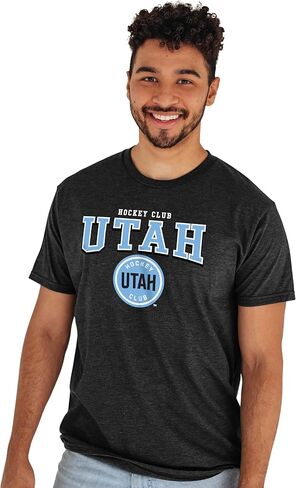 Blue 84 NHL Officially Licensed T-Shirt Heathered Black in Saudi Arabia