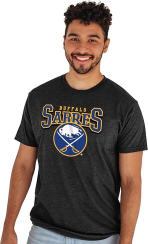 Blue 84 NHL Officially Licensed T-Shirt Heathered Black in Saudi Arabia