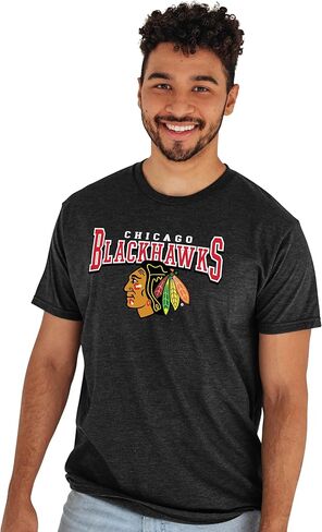 Blue 84 NHL Officially Licensed T-Shirt Heathered Black in Saudi Arabia