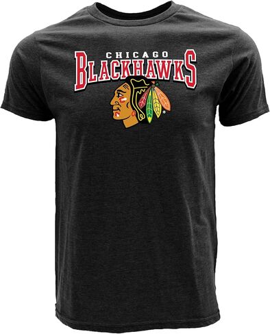 Blue 84 NHL Officially Licensed T-Shirt Heathered Black in Saudi Arabia