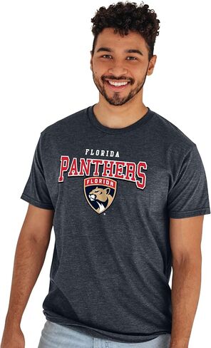 Blue 84 NHL Officially Licensed T-Shirt Heathered Black in Saudi Arabia