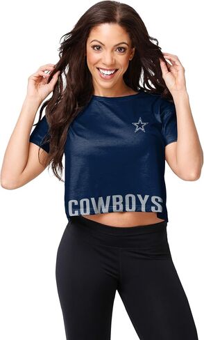 FOCO Women's NFL Team Logo Ladies Fashion Crop Top Shirt in Saudi Arabia