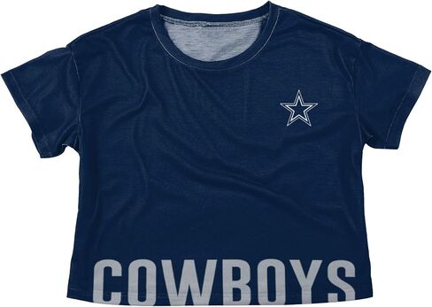 FOCO Women's NFL Team Logo Ladies Fashion Crop Top Shirt in Saudi Arabia
