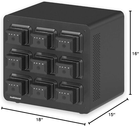 EdgePower 9-Bay Battery Charging Station – Charges and Stores Nine EdgePower Batteries – Batteries Not Included - Use w/KwikBoost EdgePower Charging Solution for Classrooms and Offices in Saudi Arabia