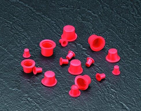 Caplugs ZTV8PQ1 Plastic Tapered Vinyl Cap and Plug. TV-8P, PVC, Cap OD 0.592" Plug ID 0.735", Red (Pack of 100) in Saudi Arabia