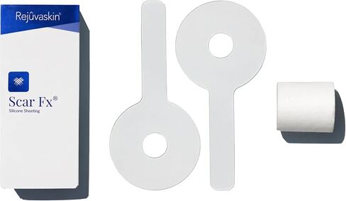 صفائح السيليكون Rejuvaskin Scar Fx - زوج من شريط الندبات السيليكون للندبات الجراحية للثدي - نمط المصاصة - شريط سيليكون لتنعيم الندبات وتسطيحها وتقليلها واستعادتها - يوصى بها الطبيب in Kuwait