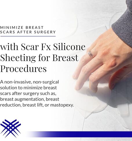 صفائح السيليكون Rejuvaskin Scar Fx - زوج من شريط الندبات السيليكون للندبات الجراحية للثدي - نمط المصاصة - شريط سيليكون لتنعيم الندبات وتسطيحها وتقليلها واستعادتها - يوصى بها الطبيب in Kuwait