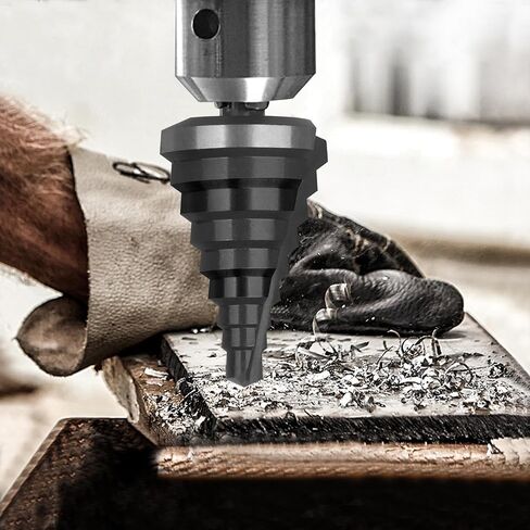 Step Drill Bit Set,1/8" to 1-3/8" 19-Steps, Cobalt Bits, Heavy Duty for Stainless Steel, Hard Metal, Aluminum, Wood, 2pcs. Co35A1_Co35A3 in Kuwait