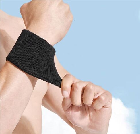 عصابات المعصم لعصابات المعصم العرق الرياضية، عصابات المعصم للتنس، عصابات العرق للمعصمين، إكسسوارات التنس للرجال، عصابة رأس للمعصم، أساور للمعصم (4 قطع زوجان) in Kuwait
