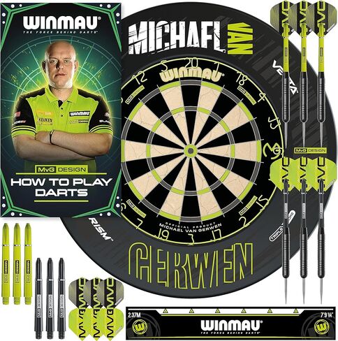 WINMAU Michael Van Gerwen MvG Sets Available with Dartboards, Cabinets, Surrounds, Darts and Accessories in Kuwait